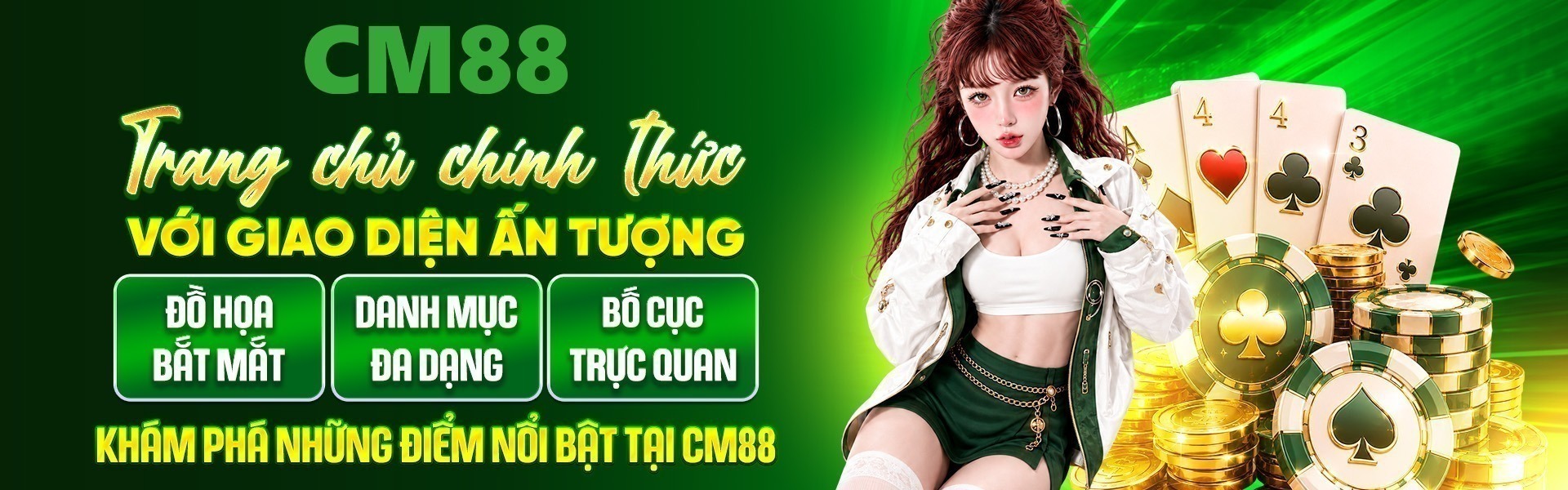 3. Khám phá các sảnh casino phong cách mới tại CM88 với nhiều lựa chọn hấp dẫn dành cho người chơi.